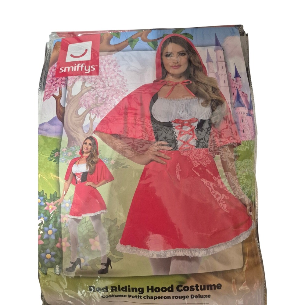 Smiffys Red Riding Hood Deluxe Costume XL Womens Dress and Hooded Cape 44685